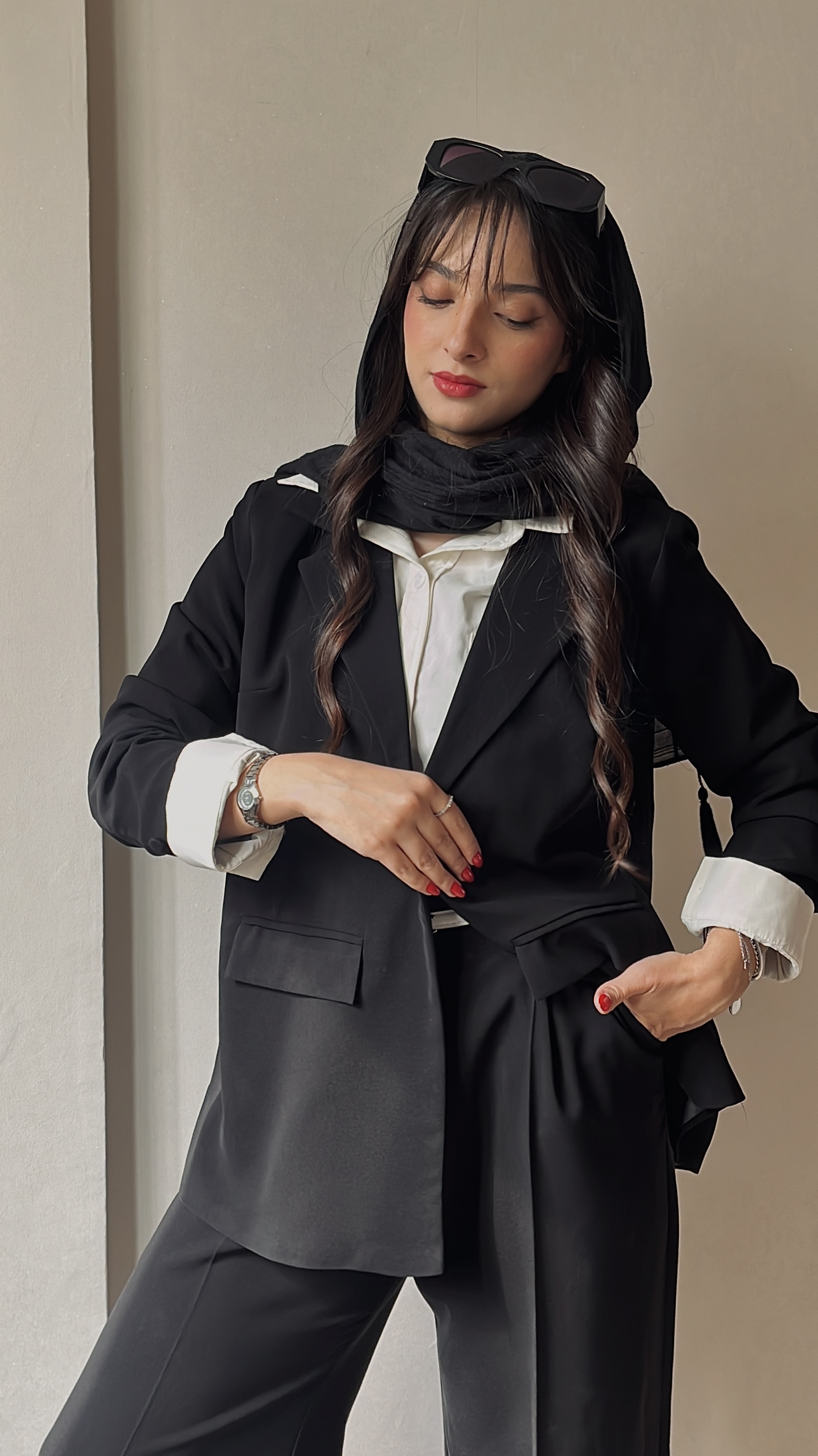 کت بیسیک یقه انگلیسی